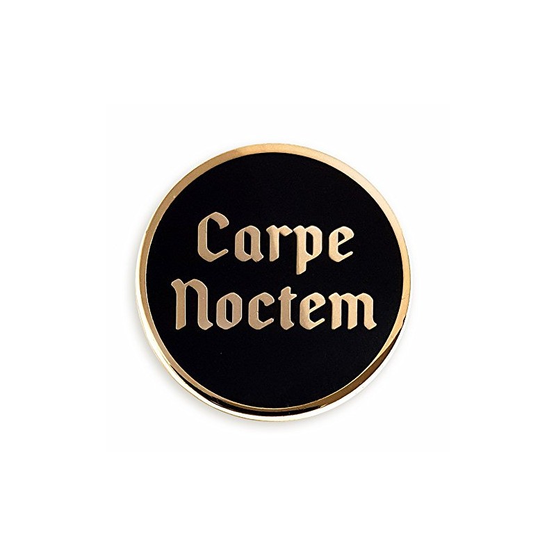Pinsanity Carpe Noctem "Seize The Night" Gothic Enamel Lapel Pin