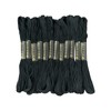 12 Skeins Embroidery Floss Black Color, Friendship Bracelet String Cross