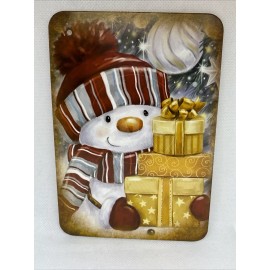 Decor Christmas Wall Decor Holiday Vintage Style Die Cut Cardboard 4.5 x 6.5”