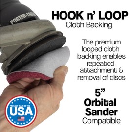 5 Inch Round Non-Woven Hook and Loop Backed Disc 10 Pack (Maroon)