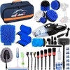 Juego de 32 cepillos para detalles de coche, kit de