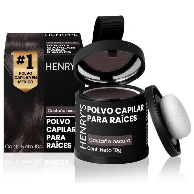 Henrys Polvo para Retocar Raíces Castaño Oscuro 10g, Define Línea
