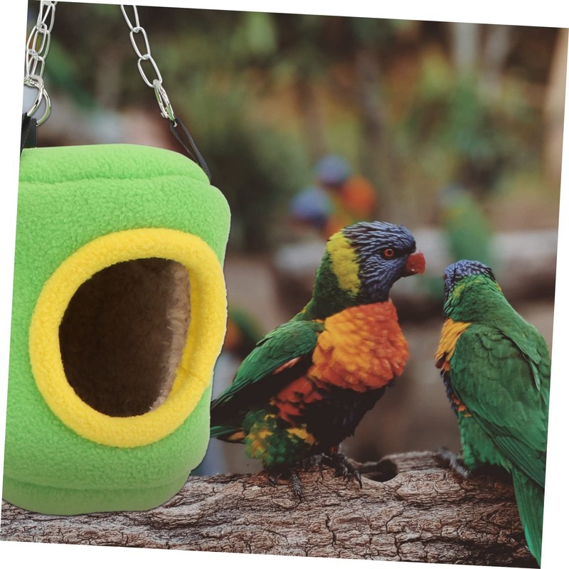 VICASKY Green Bucket Shaped Parrot Sleeping Bed Warm Cotton Nest