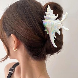 LILIE&WHITE Women's Shell Hair Clip, Hypoallergenic & Colour-Resistant, Elegant Shell Hair Clip for Summer Outfits, Comfortable & Stylish, Gift Idea for Women