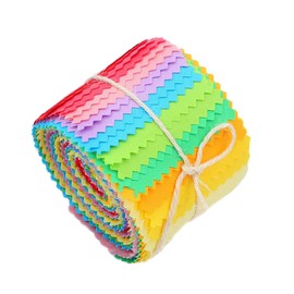 CraftsFabrics 20pcs 2.36 x 39.37'' 100% Cotton Pre-Cut Jelly Rolls Strips Fabric for Quilting, Scrapbooking, Sewing, Arts & Crafts, Patchwork, Collage) (Multi), Precut Jelly Rolls