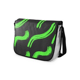 Le Jardin du Lin Digital Bedruckte Messenger Schultaschen mit Schwarzem Riemen für Mädchen und Jungen, Zurück zur Schule, Kuriertaschen für Schüler, Umhängetaschen, Größe: 29x36 Cm