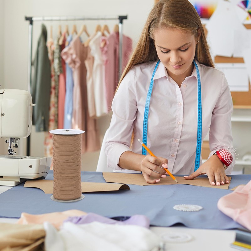 PATIKIL Elastic Bands 6mm x 45 Meters, Polyester Flat Elastic