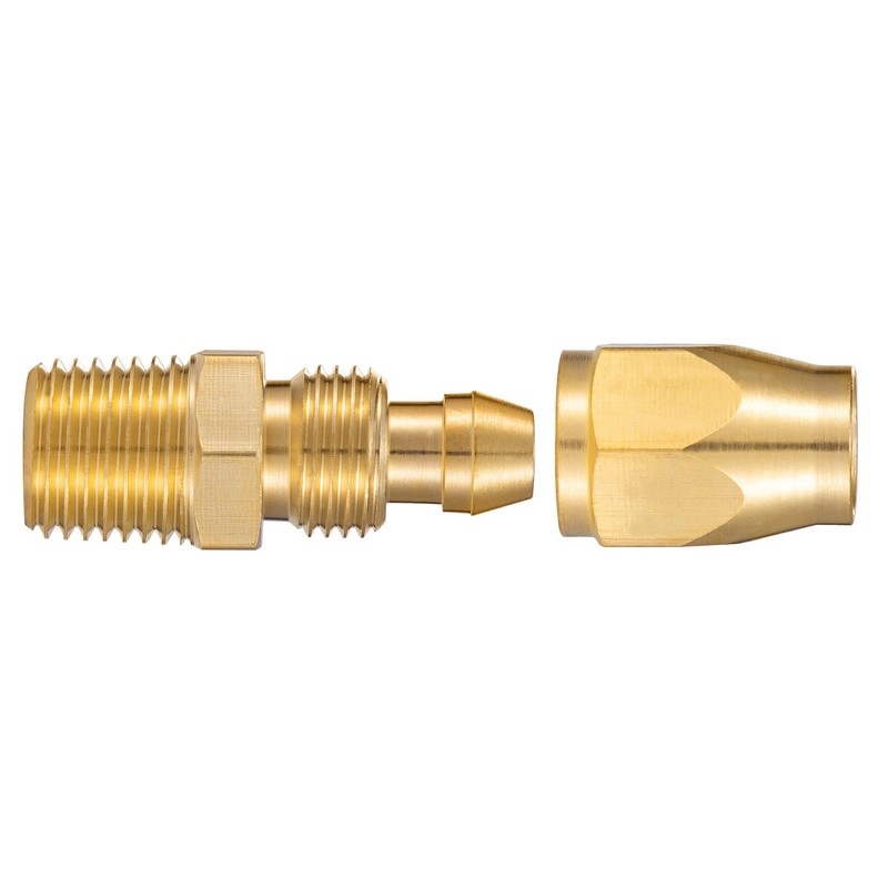Breezliy Premium Solid Brass 2PCS Reusable Replacement Fitting For 1/4-Inch