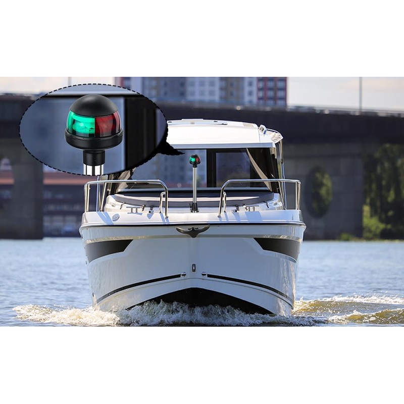 CLGMarine Bow Light,Boat Navigation Lights Red And Green Led,Light Pole