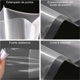 Rollos Bolsas de Selladores al Vacío, Rollos para Envasadora Sellador de Vacío comercial para Food Saver y Sous Vide Storage Bag Food Saver Bag(12cmx500cm)
