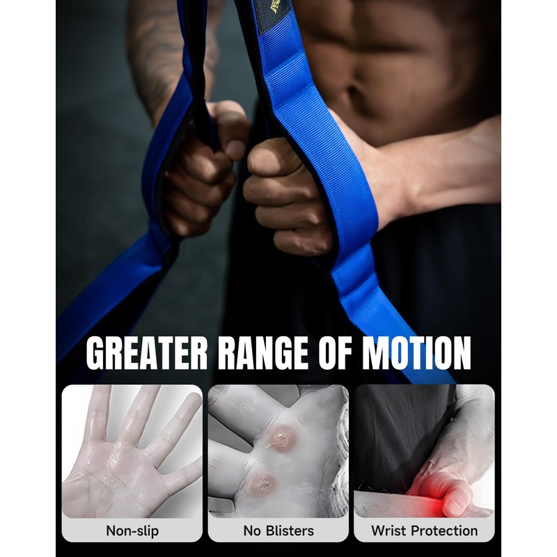 MANUEKLEAR Tricep Rope Cable Attachment Handles, Greater Range of Motion,