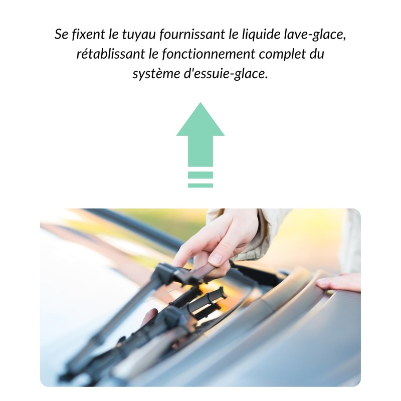 Reborn-France 8 x Heavy Duty Black Front Wiper Clips Compatible