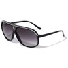 Khan Turbo Sport Classic Aviator Sunglasses (Black & White Frame,
