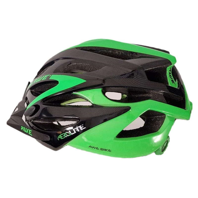 AWE AWEAerolite™ In Mould Bike/E-Bike Helmet Black/Green Large 58-61cm FREE