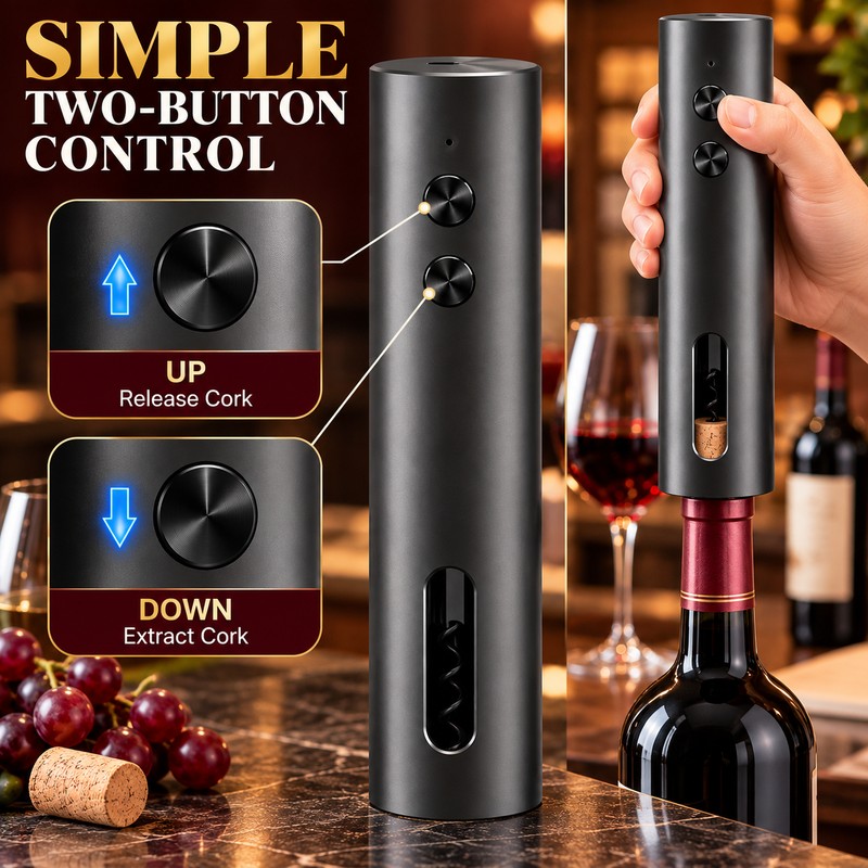 Rechargeable Electric Wine Opener for Home & Entertaining – USB-C