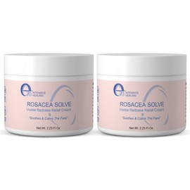 E70 Rosacea Solve - Visible Redness Relief Cream - Calming Face Moisturizer For Rosacea and Acne-Prone Skin - Sensitive Skin Care With Organic Ingredients such as Aloe Vera, Almond Oil, Licorice and Chamomile Extracts - No Parabens Pack of 2