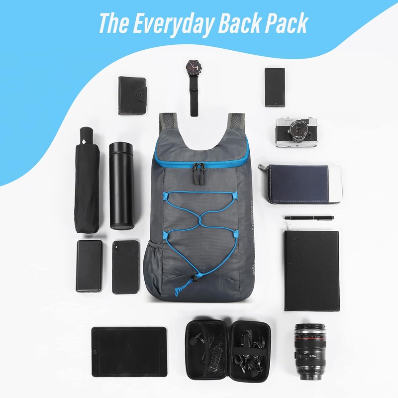 Sahunfri 2 Pcs Ultra Lightweight Backpack, Foldable Backpack Water Resistant