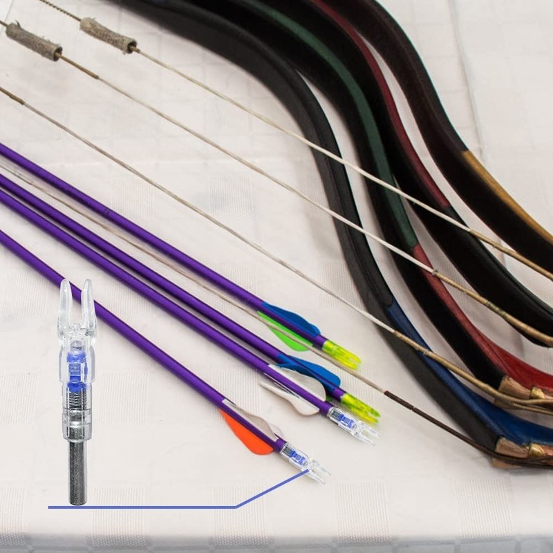 DONGKER 10pcs Archery Bow Nock,LED Nock Automatically Lighted Nock 6.2mm