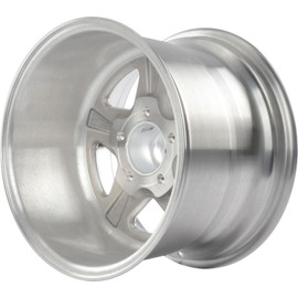 JEGS Sport Star Aluminum Wheel 15” x 10” | 5 x 4.75” Wheel Bolt Pattern Spacing | 0 mm Offset | 5.5” Backspacing | Polished Finish | 3.27” Center Bore | Includes Center Cap