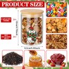Suclain 6 Pcs Christmas Glass Storage Jars with Lid 19
