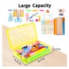 Sooez 3 Pack Pencil Box, Pencil Box for Kids, Plastic