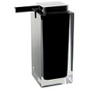 Gedy RA80-14 Rainbow Square Countertop Soap Dispenser, Black