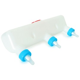 Dranvosk 3L Plastic Animal Feeding Bottle for Baby Goats,Lambs,Piglets,Puppies,Calves | Multi-Pacifier Farm Feeder for Livestock Pets