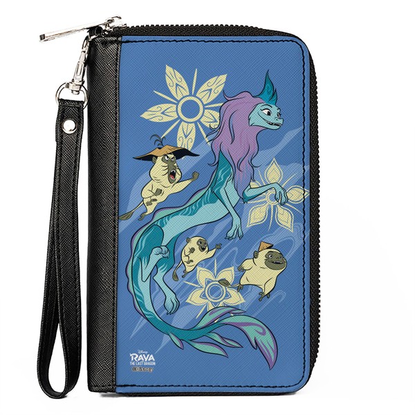 Buckle-Down Women's PU Zip Around Wallet Rectangle-Raya and The Last