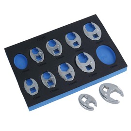 AB Tools Metric Sized Crowfoot Crowfeet Spanner Wrench Set 10mm – 19mm 10pc Set