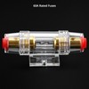 QWORK 4-8 AWG In-line Fuse Holder with 60A AGU Fuses