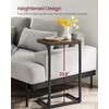 VASAGLE C-Shaped End Table, Side Table for Sofa, Couch Table
