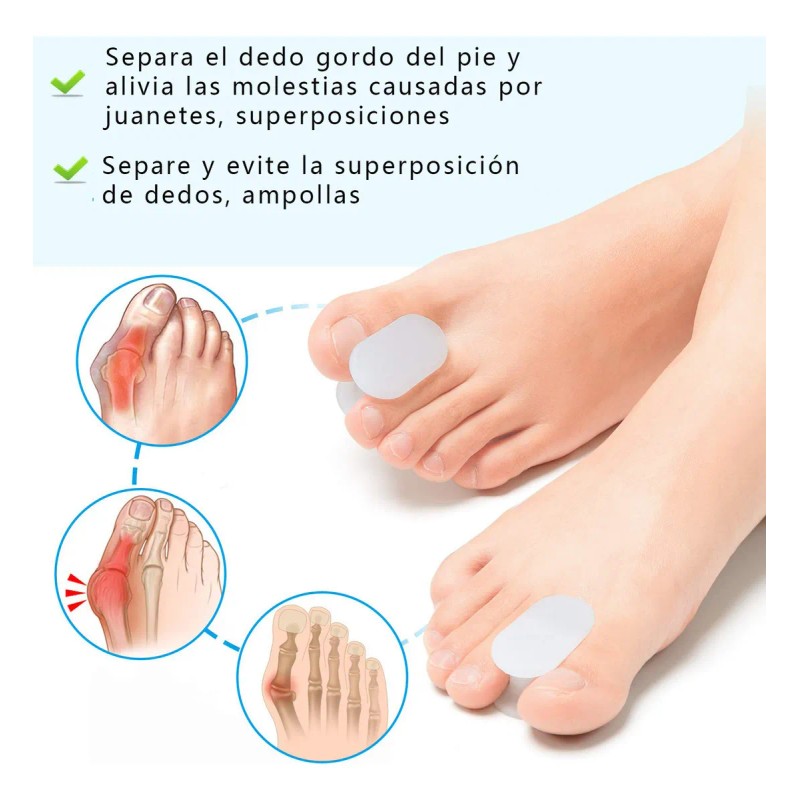 Kit 23 Piezas Corrector Juanetes Separadores Silicona Para Dedos Pie