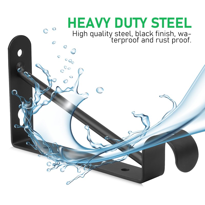 Small Shelf and Rod Brackets, 4 Pcs Closet Shelf &