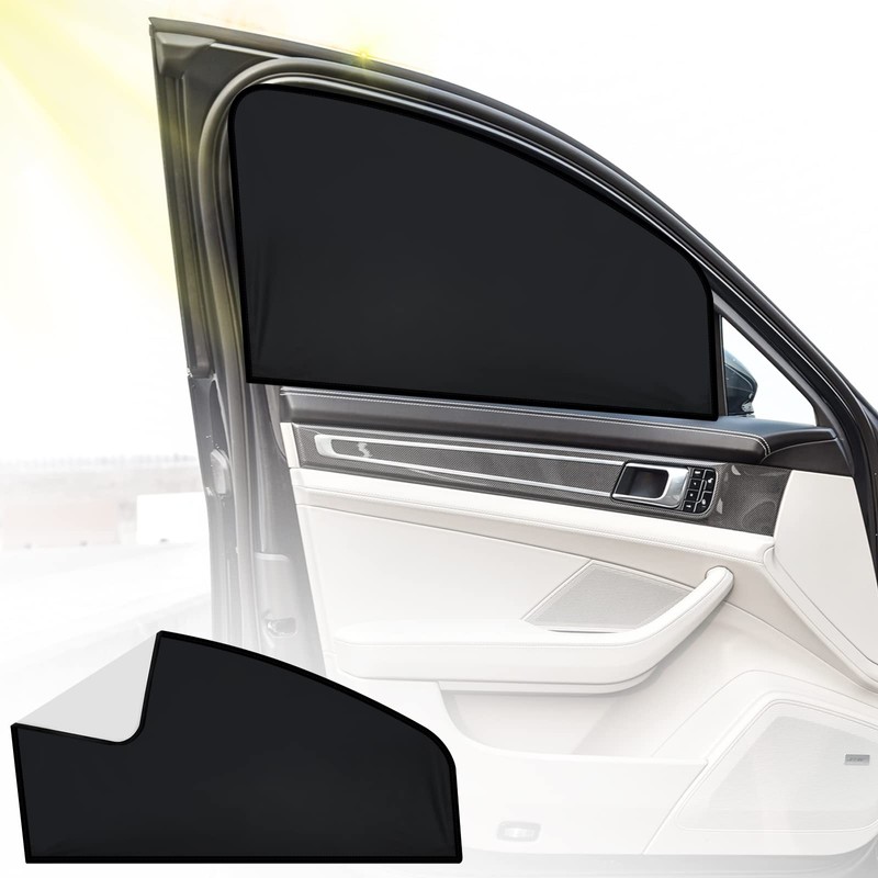 WD&CD Car Curtains, Set of 2, Magnet, Light Blocking, Easy