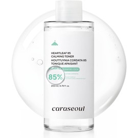 Caraseoul Heartleaf 85 Tónico Facial Calmante e Hidratante 85% Extracto de Houttuynia Cordata de Jeju,pH Balanceado,para Piel Sensible,Control de Sebo,Vegano(200 ml / 6.76 fl. oz.)