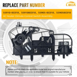 55910-0C010 AC Heater Climate Control Switch Assembly Compatible with Toyota Tundra 2000-2006 3.4L 4.0L V6/ 4.7L V8,Replace# 55910-0C010, 559100C010, 55905-0C010, 559050C010