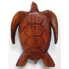 12" Hand Carved Wood Hawaiian Honu Sea Turtle - Large