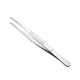 CoCud Tweezers, 180mm Length, Stainless Steel Straight Blunt Serrated Tip Tweezer - (Applications: for Mechanical Equipment Product Repair)