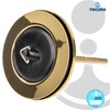 tecuro Universal Drain Valve Gold-Plated 1 1/4 Inch for Washbasins