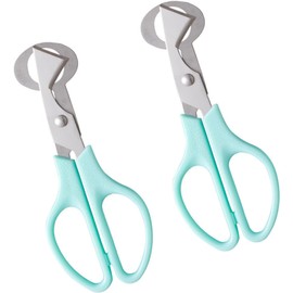 HOMSFOU Cortador de Huevos de Codorniz 2 Piezas Acero Inoxidable Tijeras para Abrir Cáscara Utensilio de Cocina Azul Práctico para Hogar Restaurante Bar