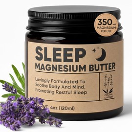 Wanciment Magnesium Butter for sleep – Magnesium Cream with Shea & Mango Butter, Arnica & Essential Oils for Relaxation – Nighttime MagnesiumLotion for Legs, Arms or Chest(Lavender) (A)