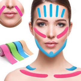 얼굴 리프팅 테이프 V라인 주름 스티커 목 눈가 붙이는 셀프, 그린 GD03687, 1개 Face Lifting Tape V-Line Wrinkle Stick for Self-Application, Green GD03687, 1 Piece