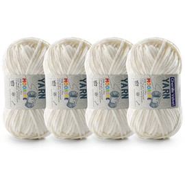 Hilo de chenilla de 4 paquetes para ganchillo, hilo de manta para ganchillo, hilo esponjoso para ganchillo, hilo de bebé para ganchillo, mantas suaves, peso por rollo, 50 g, longitud 60 m/65 yardas