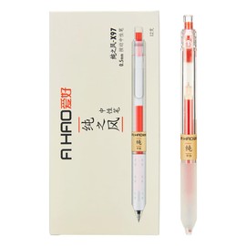czxwyst X97 Retractable Gel Ink Pens 0.5mm Fine Point (Red Color 12-Pack)