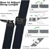 RSYHVG Braided Nylon Watch Straps with Adjustable Buckle, Woven Sport