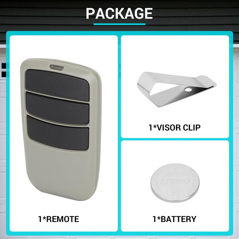 D3B Garage Door Opener Remote Control, Compatible with Guardian 2211-L