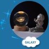 Shuang.W 3d Astronauta Galaxia Bola De Cristal Lamparas De Escritorio