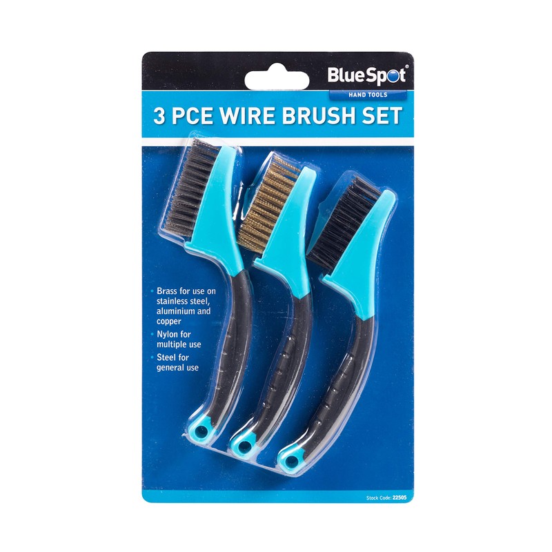 Bluespot 22505 3pce Wire Brush Set