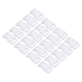 PATIKIL Plastic Buckles, 20 Pack Quick Side Release Clips for Strap, Webbing, Belt, Crafting, Backpack Repair, Sewing Projects, White, 11mm