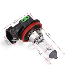 2x H11 Halogen 55W 12V Low-Beam Car Headlight Fog/Driving DRL Bulbs Clear Glass